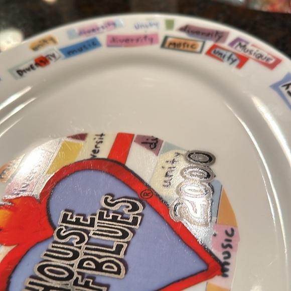 House of Blues Orlando‎ 2000 Vintage Serving Dish Plate Hand Painted Dinner Art - Picture 7 of 7
